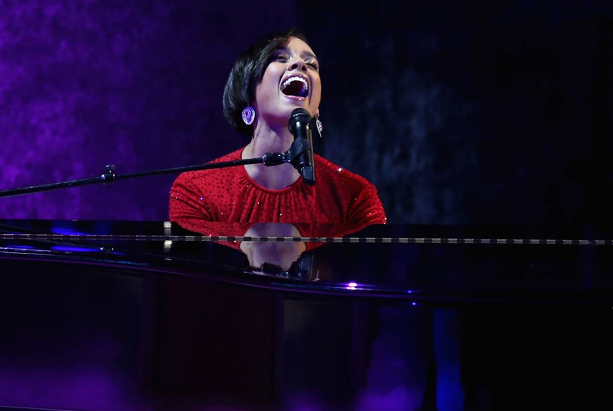 Recording artist Alicia Keys performs during the Commander-In-Chief Ball celebrating the inauguration of Barack Obama at the Walter Washington Convention Center Jan. 21, 2013, in Washington, D.C.(Chip Somodevilla/Getty Images)