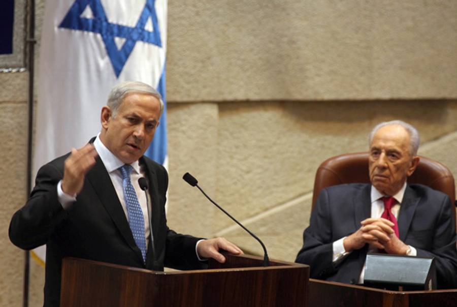 Prime Minister Netanyahu and President Peres.(Gali Tibbon/AFP/Getty Images)