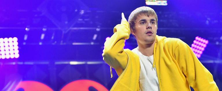 Justin Bieber performing in Los Angeles, California, December 2, 2016. 