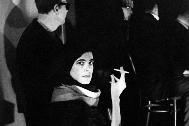 Susan Sontag in the atrium of Mills Hotel for a Symposium on Sex, New York City, Dec. 2, 1962.(Fred W. McDarrah/Getty Images)