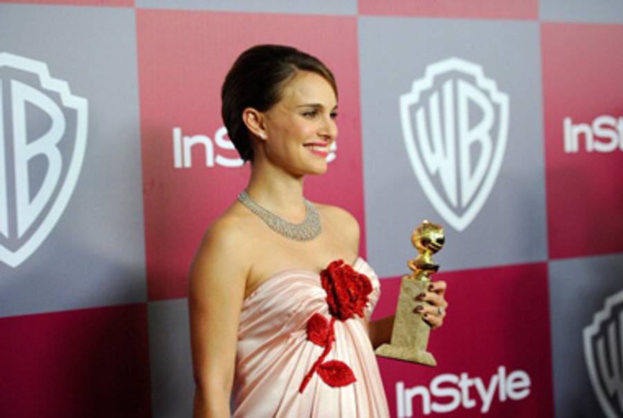 Natalie Portman after winning a Golden Globe last weekend.(Kevork Djansezian/Getty Images)