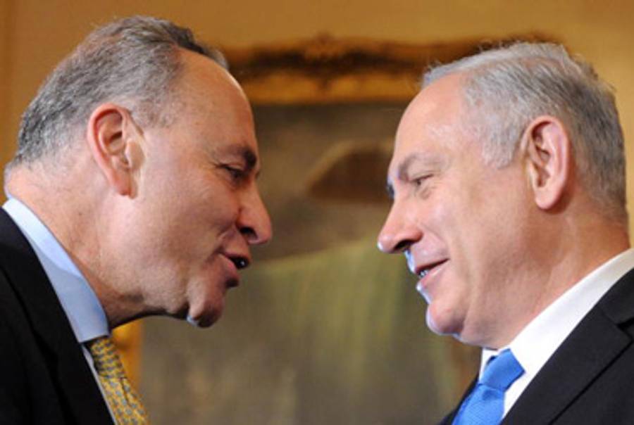 Schumer and Netanyahu earlier today.(Tim Sloan/AFP/Getty Image)