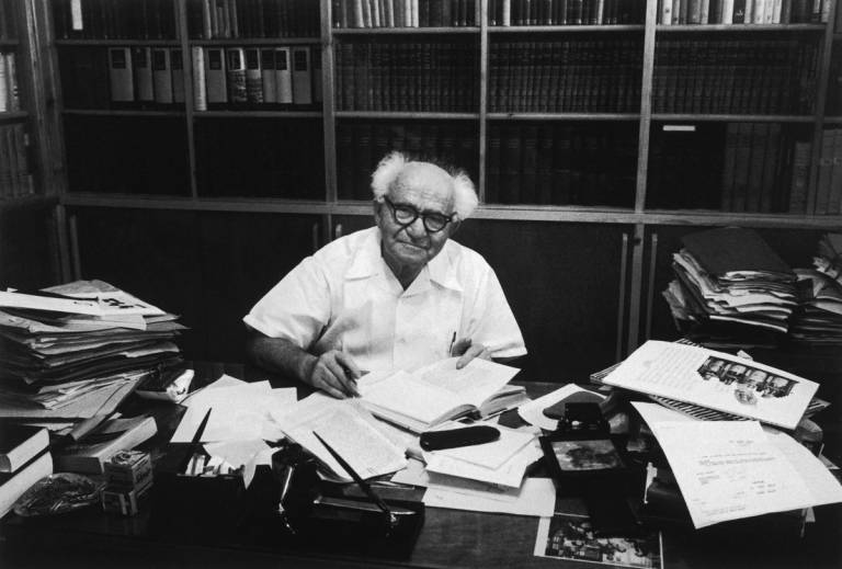 David Ben-Gurion in his study, circa 1965
