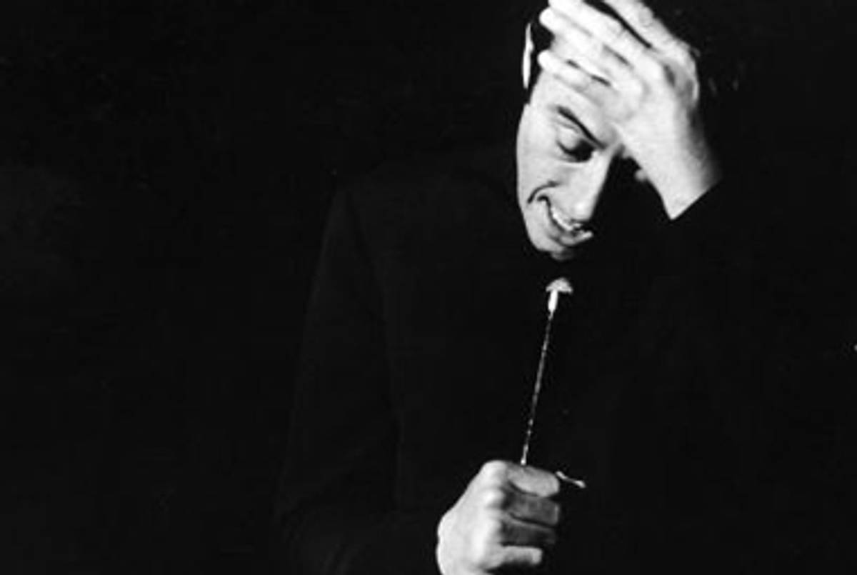 Lenny Bruce performing in the late 1950s.(Julian Wasser/Pix Inc./Time & Life Pictures/Getty Images)