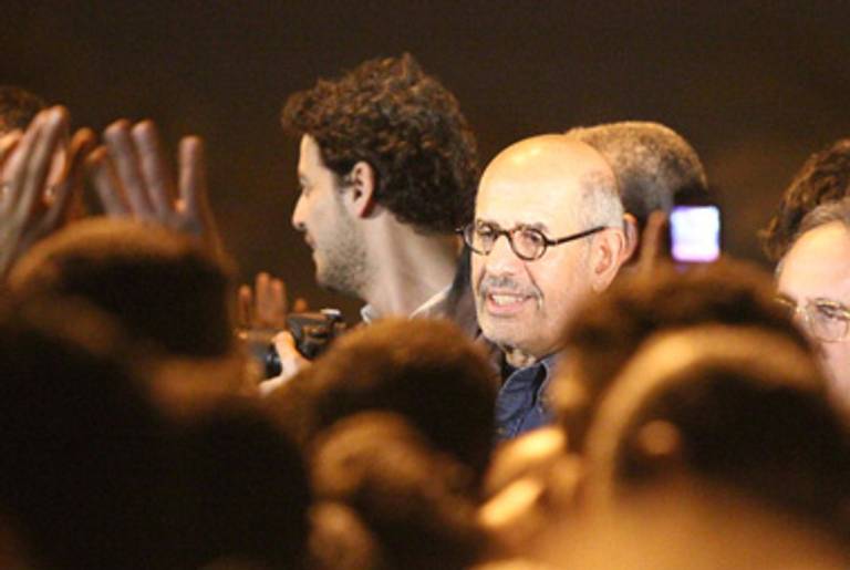 ElBaradei at Tahrir Square.(Khaled Desouki/AFP/Getty Images)