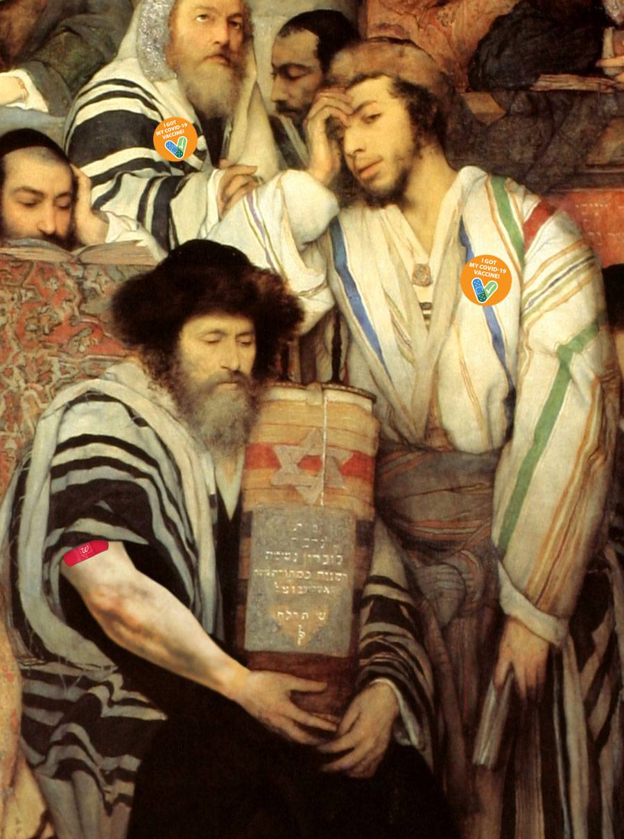 Maurycy Gottlieb (1856-1879), ‘Jews Praying in the Synagogue on Yom Kippur,’ 1878