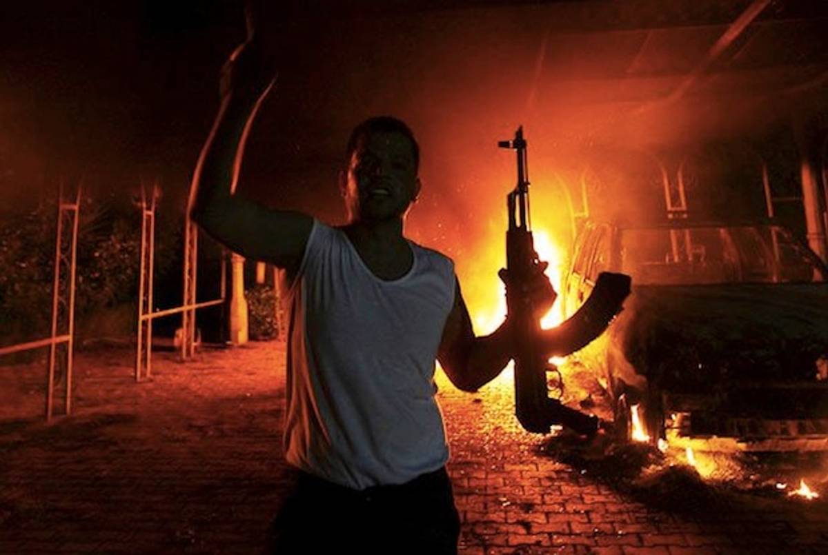 Libyan Attacker Outside the U.S. Consulate in Benghazi(AFP)