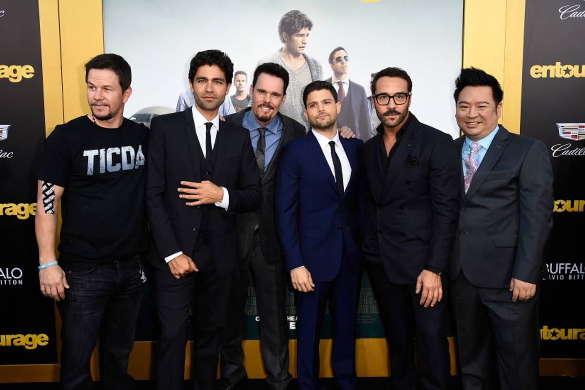 Actor/producer Mark Wahlberg, actors Adrian Grenier, Kevin Dillon, Jerry Ferrara, Jeremy Piven and Rex Lee attend the premiere of Warner Bros. Pictures' 'Entourage' at Regency Village Theatre on June 1, 2015 in Westwood, California.(Frazer Harrison/Getty Images)