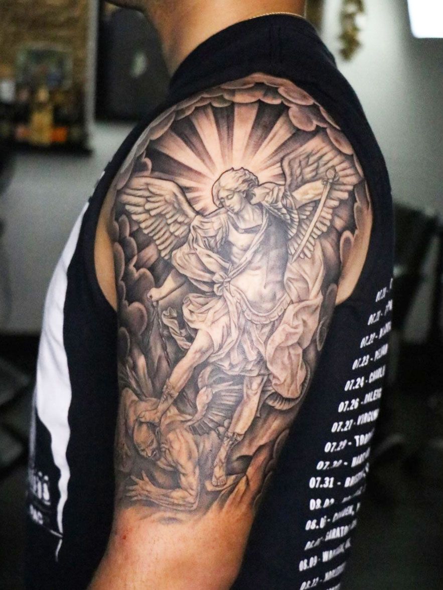 Create a modern take on st. michael the archangel for my tattoo | Tattoo  contest | 99designs