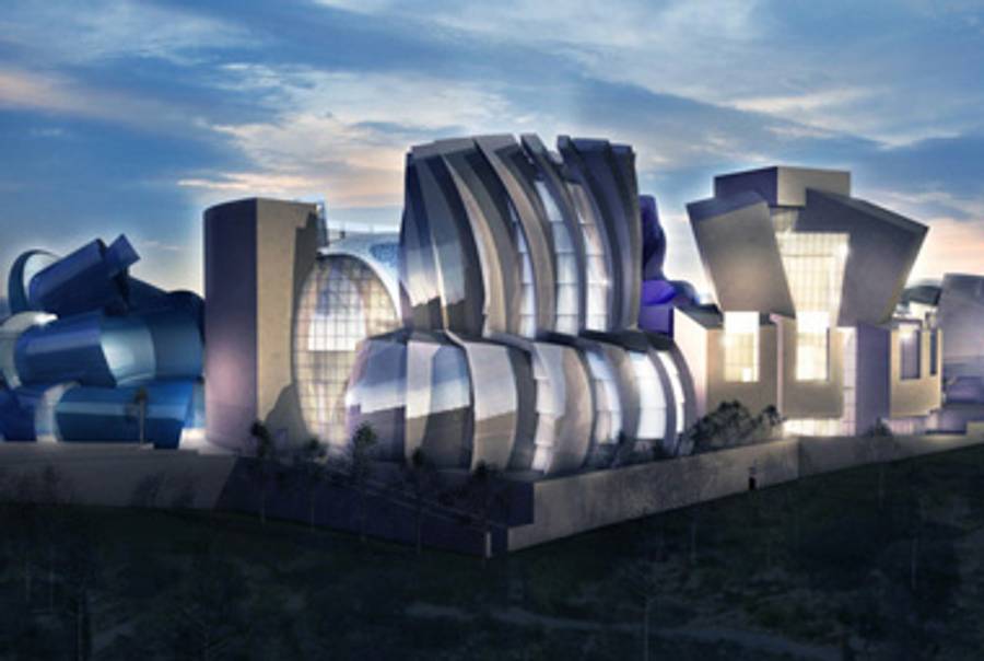 Rendering of Gehry's proposed design for the Museum of Tolerance.(Simon Wiesenthal Center)