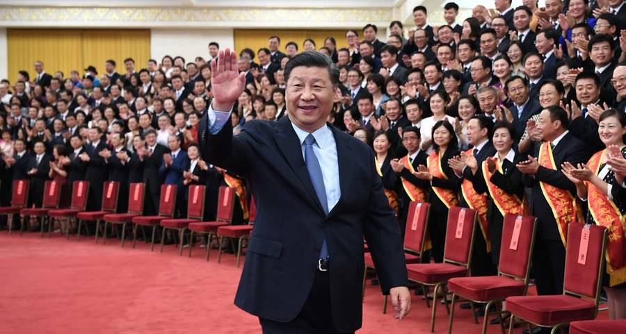 Chinese President Xi Jinping at the Great Hall of the People in Beijing, Sept. 2, 2019