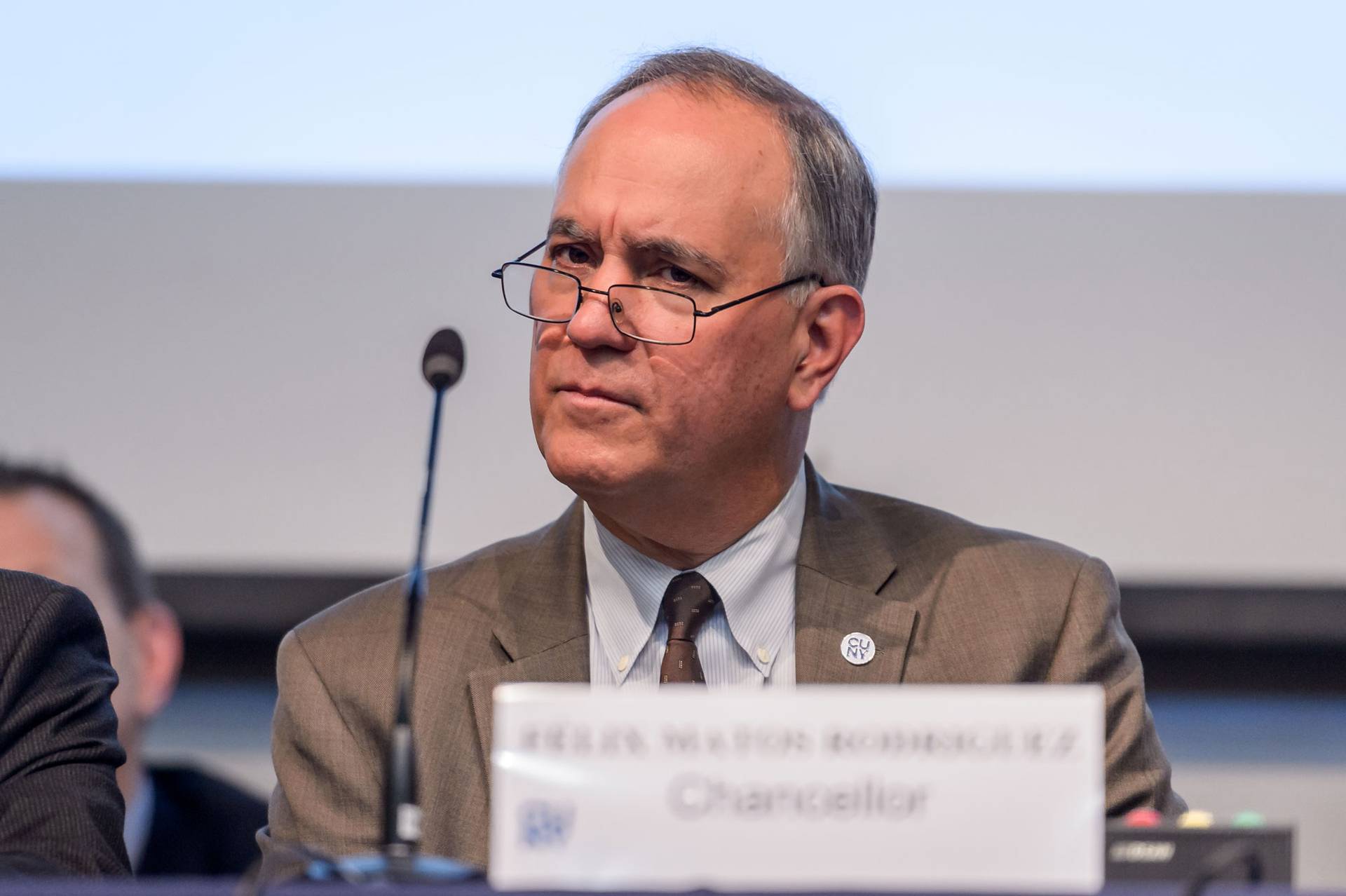 CUNY Chancellor Felix V. Matos Rodriguez, who was absent at Thursday's hearing