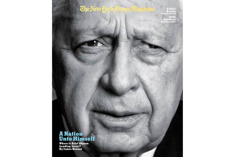 Ariel Sharon photographed for the cover of the New York Times Magazine in 2004.(Gillian Laub)