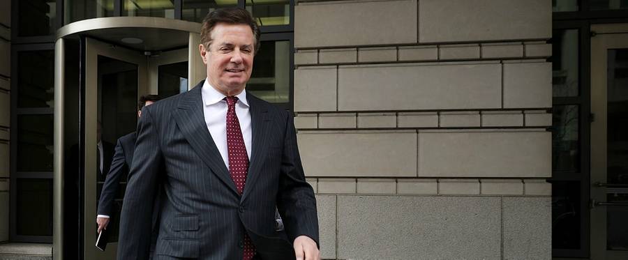 Former Trump Campaign manager Paul Manafort leaves the E. Barrett Prettyman United States Courthouse following a hearing on April 4, 2018 in Washington, DC.