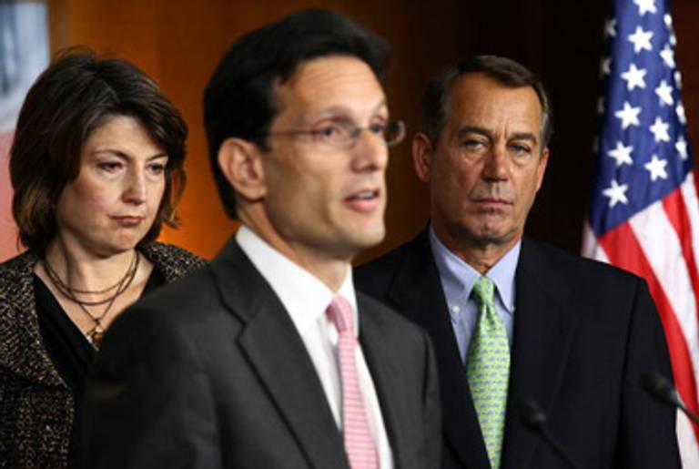 House Minority Whip Eric Cantor (R-Virginia), front and center.(Alex Wong/Getty Images)