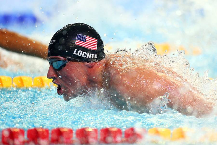 Ryan Lochte of USA competes in the Men's 100m Butterfly semi finals during day one of the 11th FINA Short Course World Championships at the Sinan Erdem Dome on December 12, 2012 in Istanbul, Turkey.(Clive Rose/Getty Images)