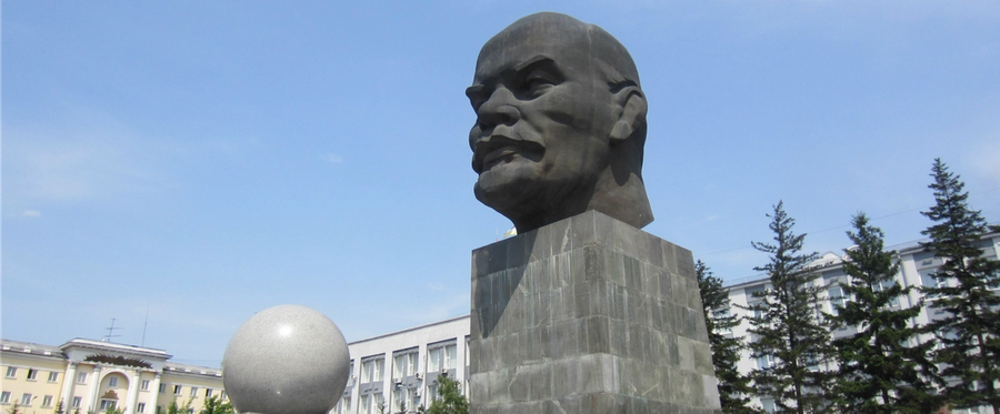 A memorial to Lenin in Ulan-Ude, Russia