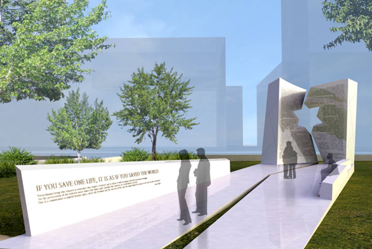 Official rendering of Daniel Libeskind's winning design for the Ohion Statehouse Holocaust memorial.(Studio Daniel Libeskind)