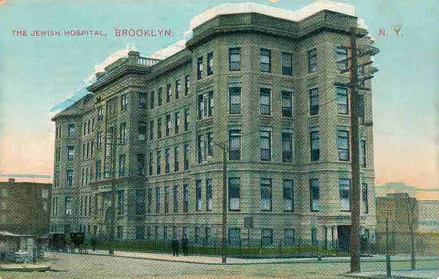The Jewish Hospital in Brooklyn, at 713 Classon Avenue, shown in a postcard, circa 1906