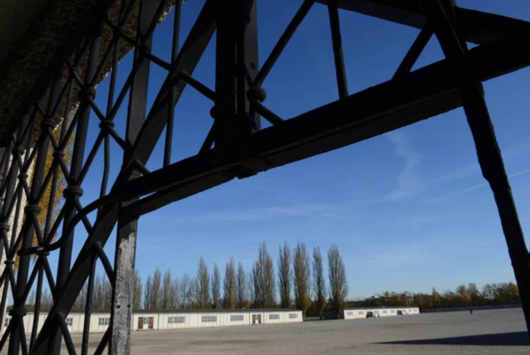 The entrance gate of the former Dachau concentration camp in southern Germany is pictured on November 3, 2014. (CHRISTOF STACHE/AFP/Getty Images)