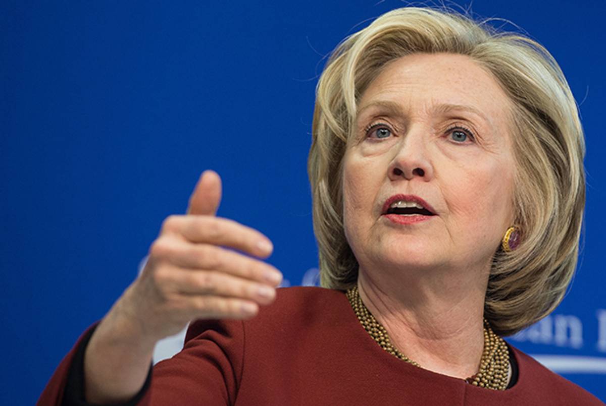 Former U.S. Secretary of State Hillary Clinton in Washington, DC on March 23, 2015. (NICHOLAS KAMM/AFP/Getty Images)