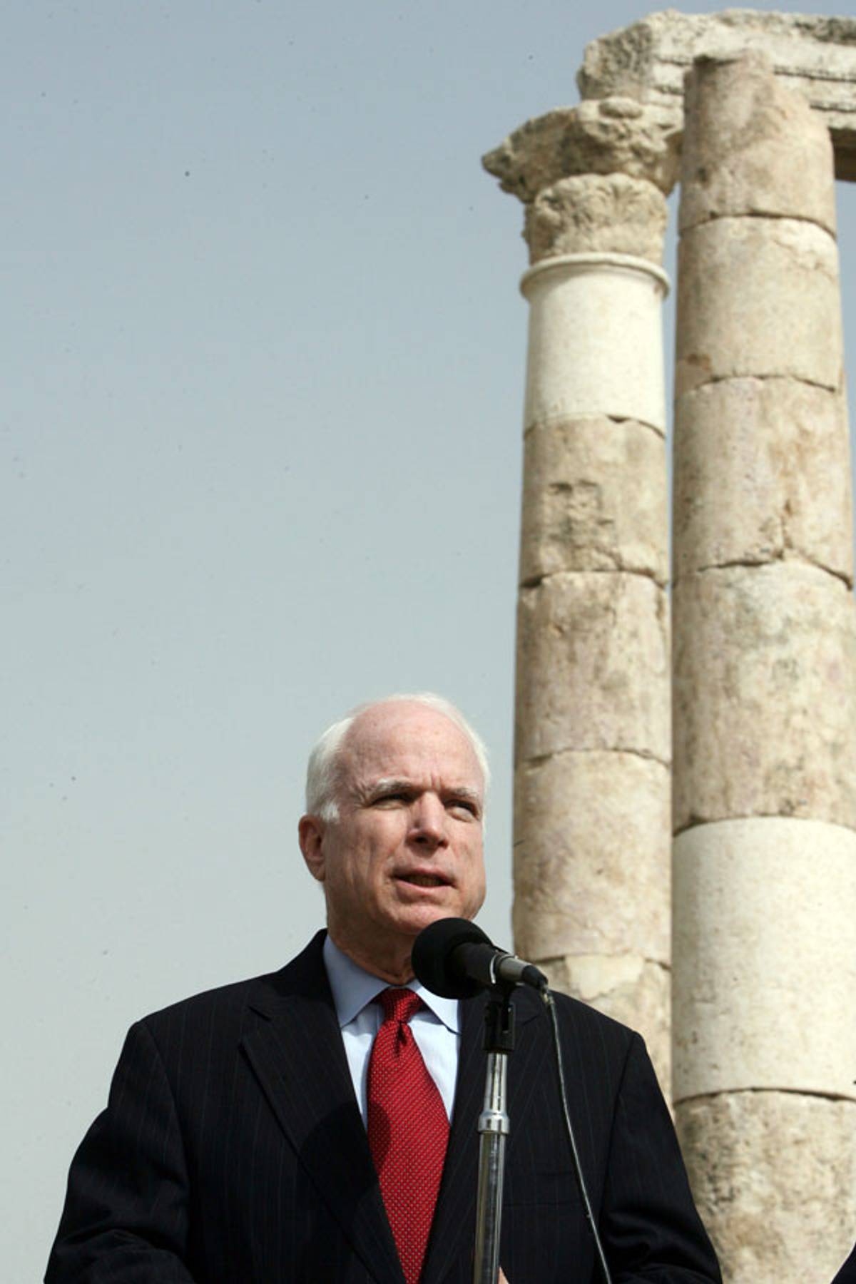McCain was an American aristocrat in the best Roman republican sense of the word. In Amman, Jordan, 2008. (Photo: Salah Malkawi/ Getty Images)
