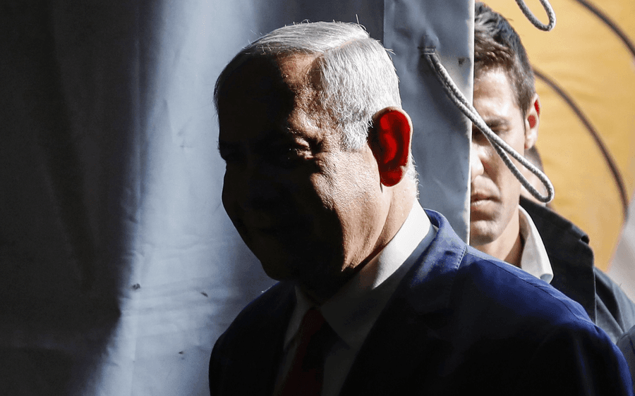 Israeli Prime Minister Benjamin Netanyahu arrives to attend a meeting of the cabinet on June 16, 2019.