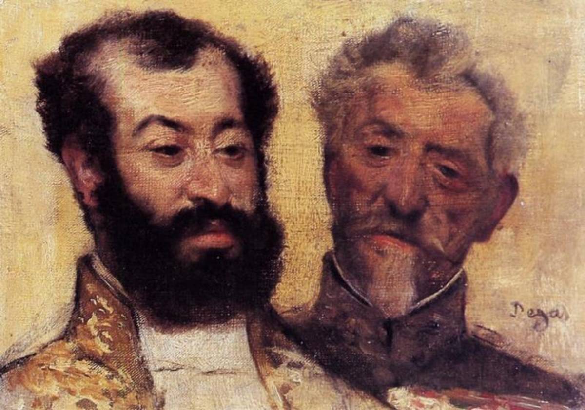 Edgar Degas: ‘General Mellinet and Chief Rabbi Astruc,’ 1871. (Private collection/Athenaeum)