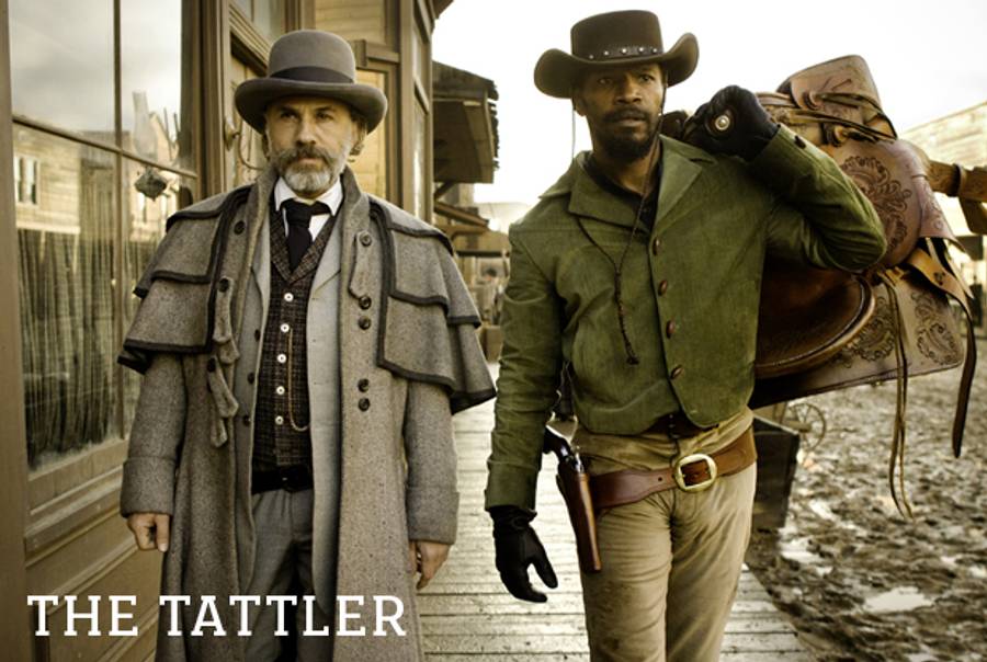 Schultz (Christoph Waltz) and Django (Jamie Foxx) in Django Unchained.(Andrew Cooper/The Weinstein Company)