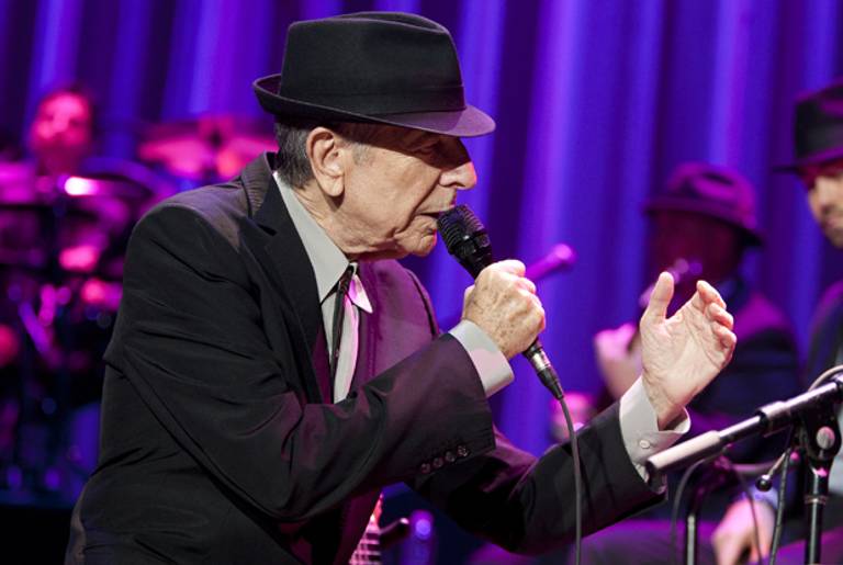Musician Leonard Cohen performs at Madison Square Garden on December 18, 2012 in New York City. (Mike Lawrie/Getty Images)
