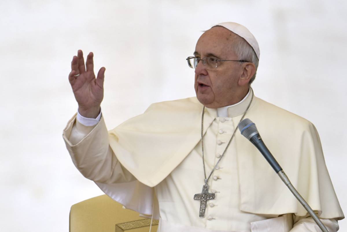 Pope Francis at St Peter's square on October 29, 2014 at the Vatican. (GABRIEL BOUYS/AFP/Getty Images)