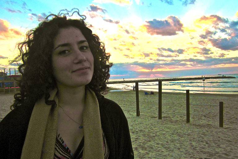 The author on the beach in Tel Aviv.(Courtesy of the author)