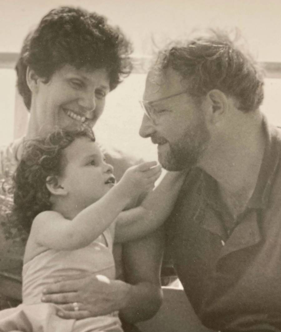 The author as a child with her parents