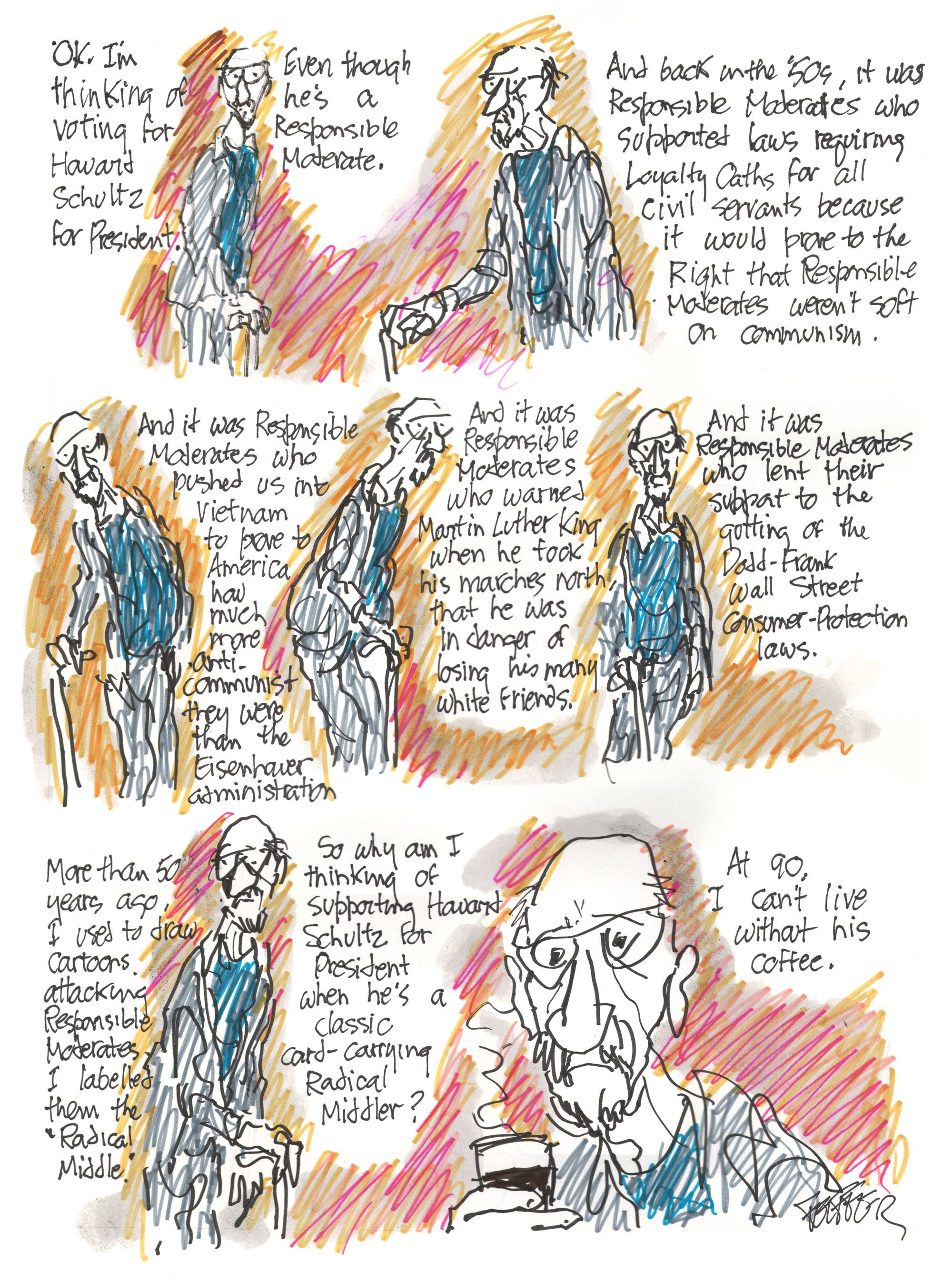 Jules Feiffer On Howard Schultz’s New Cup Of Coffee - Tablet Magazine