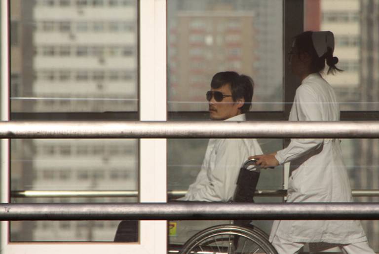 Chen in the Beijing hospital last week.(Jordan Pouille/AFP/GettyImages)