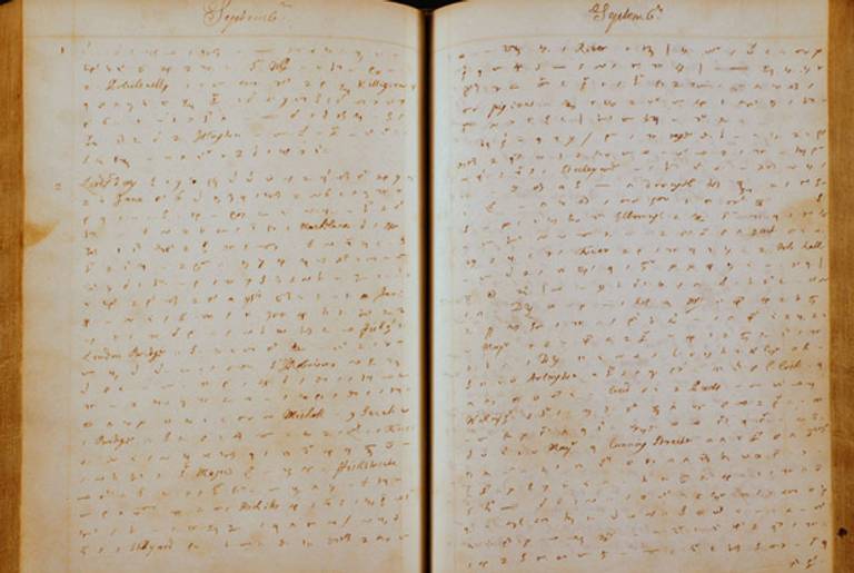 Samuel Pepys' diary.(The Pepys Library, Magdalene College, Cambridge)