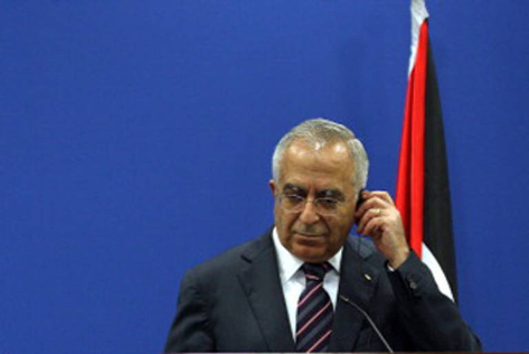 Palestinian Prime Minister Salam Fayyad earlier this month.(Abbas Momani/AFP/Getty Images)