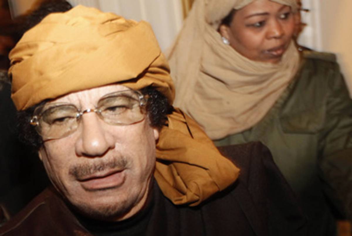 Muammar Qaddafi last March.(Mahmud Turkia/AFP/Getty Images)