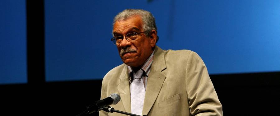 Author Derek Walcott attends the 12th day of La Milanesiana 2008 at Teatro Dal Verme July 8, 2008 in Milan, Italy. 
