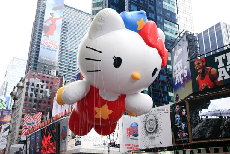 Hello Kitty balloon at the 2009 Macy's Thanksgiving Day Parade in Manhattan. (gary718 / Shutterstock.com)