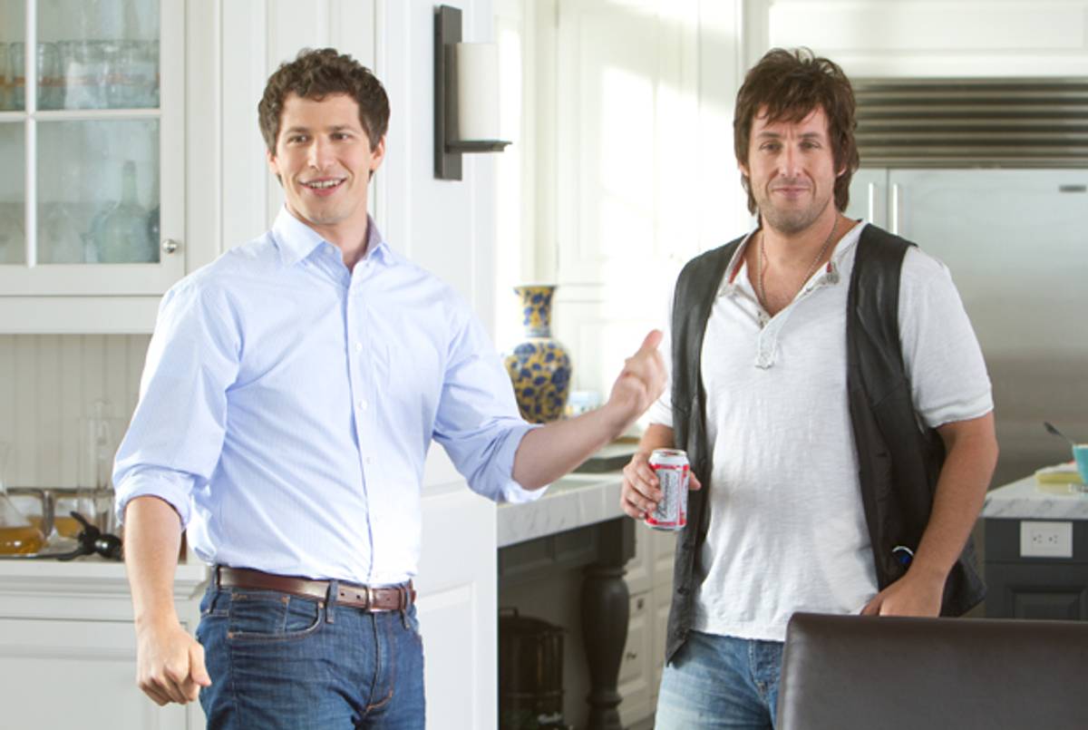 Andy Samberg (left) and Adam Sandler in Columbia Pictures’ That’s My Boy.(Tracy Bennett, © 2011 CTMG)