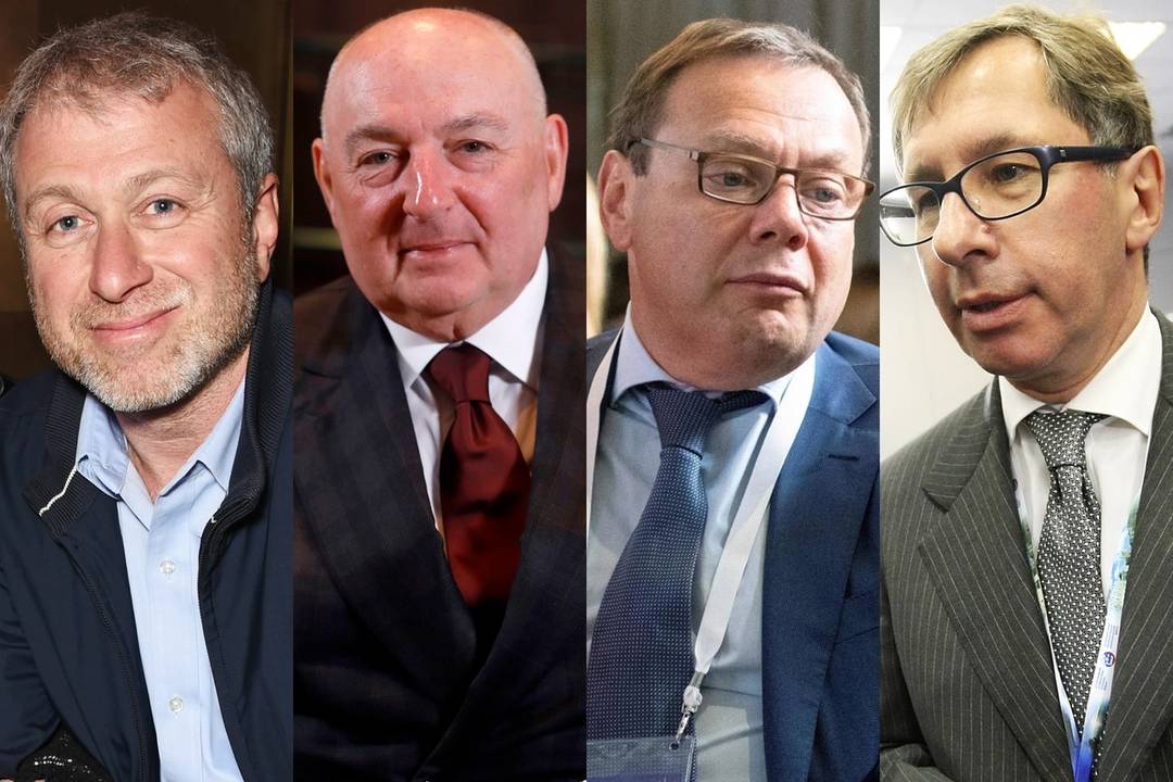 From left: Roman Abramovich, Moshe Kantor, Mikhail Fridman, and Petr Aven