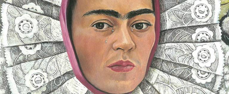 Detail, Self-Portrait, Frida Kahlo, 1948.