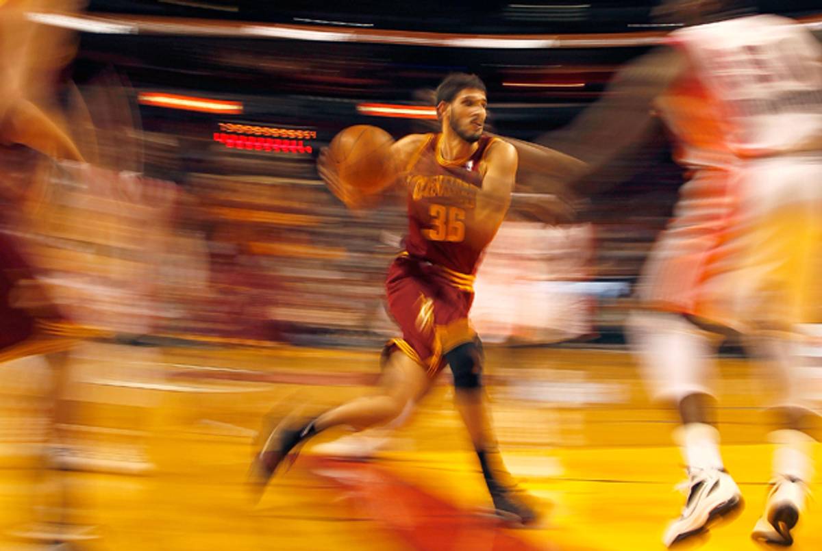 Omri Casspi #36 of the Cleveland Cavaliers drives to the rim during a game against the Miami Heat at American Airlines Arena on February 7, 2012 in Miami, Florida.(Mike Ehrmann/Getty Images)