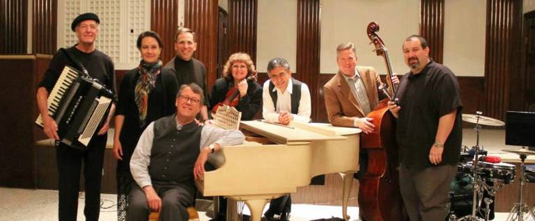 The New Budapest Orpheum Society ensemble at DANK Haus German Cultural Center in Chicago, IL, October 24, 2014.  