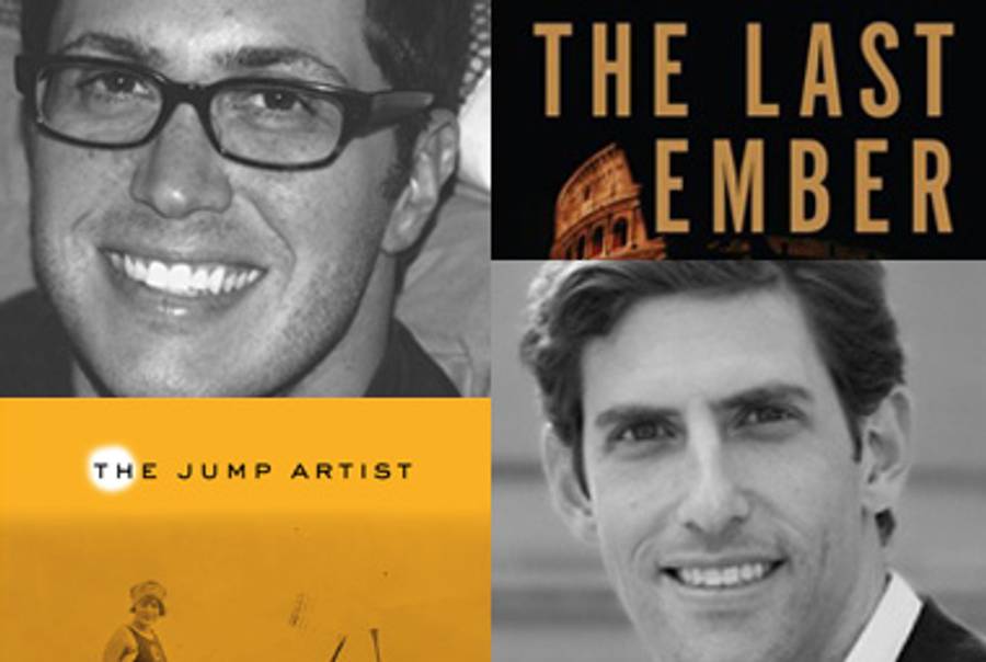 The Jump Artist by Austin Ratner, at left; The Last Ember by Daniel Levin, at right.(C. Englander (Levin))
