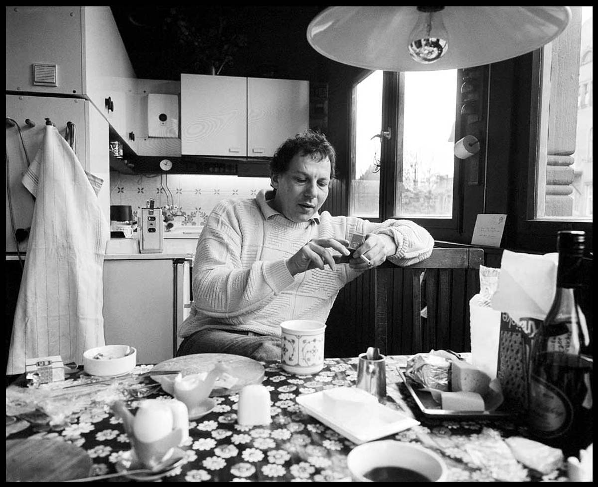 Herbert Lappe in his flat in Dresden, March 1989