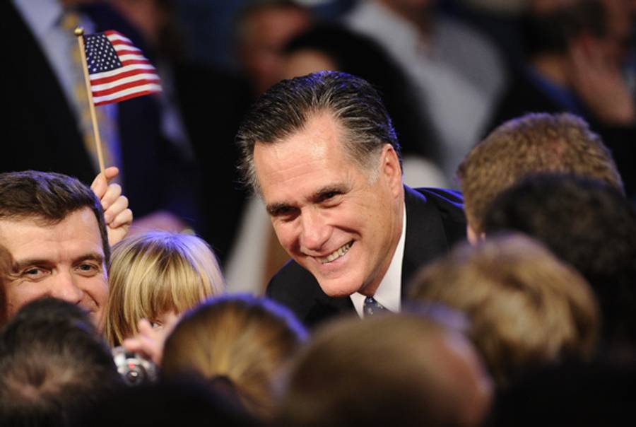 Mitt Romney last night.(Emmanuel Dunand/AFP/Getty Images)