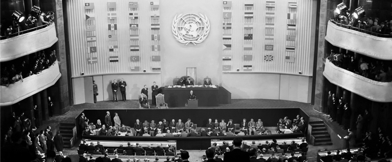 The third United Nations Assembly, at the close of which, on Dec. 10, 1948, was adopted the Universal Declaration of Human Rights, at the Palais de Chaillot in Paris.