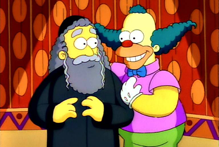 Krusty the Clown with his father, Rabbi Hyman Krustofski(The Simpsons)